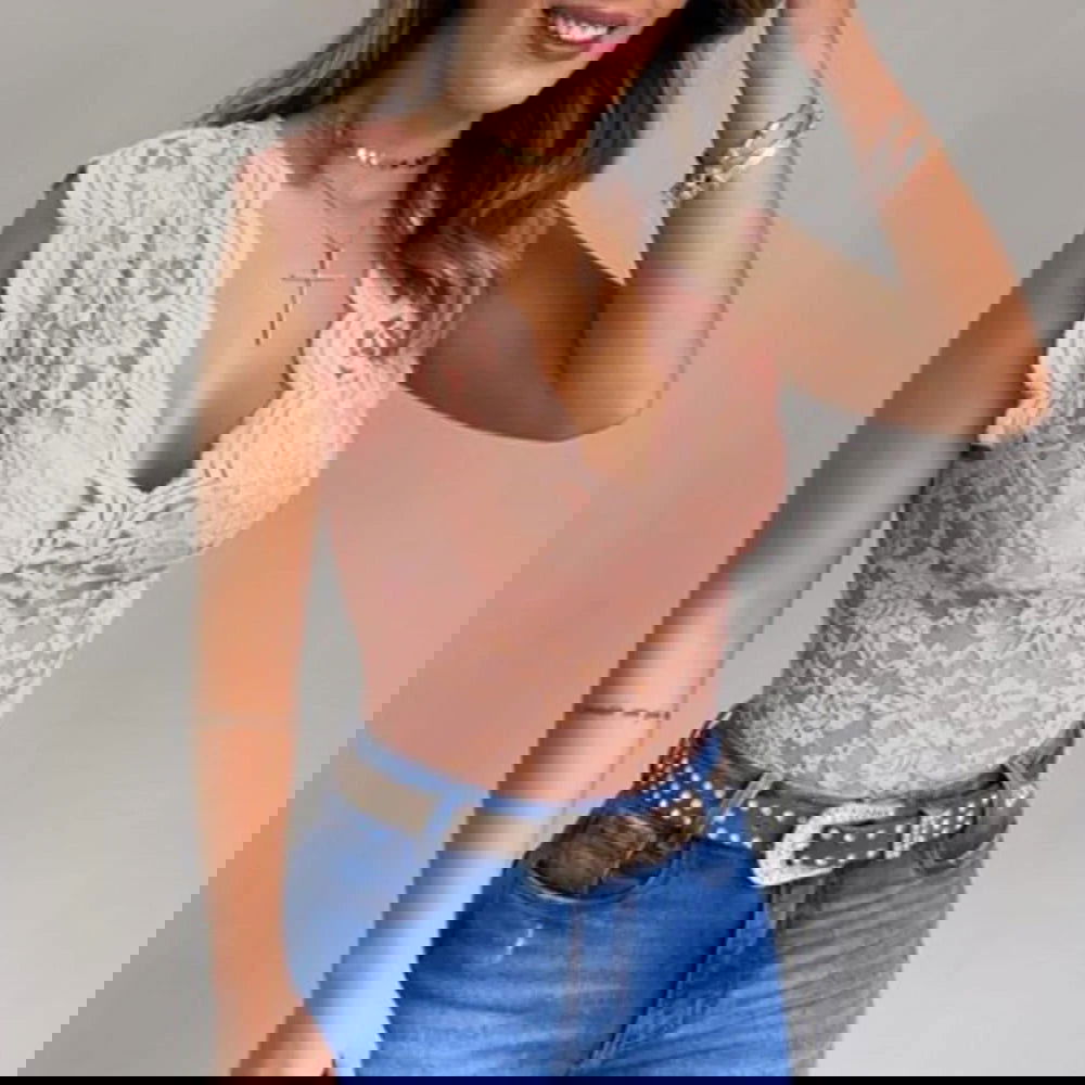 Womens V Neck Sexy Lace Casual Vest Tank Tops Ladies Slim Fit Sleeveless Stretch Shirt High Quality Clothing 2023 - Slobuy