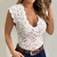 Womens V Neck Sexy Lace Casual Vest Tank Tops Ladies Slim Fit Sleeveless Stretch Shirt High Quality Clothing 2023 - Slobuy