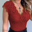 Womens V Neck Sexy Lace Casual Vest Tank Tops Ladies Slim Fit Sleeveless Stretch Shirt High Quality Clothing 2023 - Slobuy
