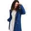 Womens Waterproof Raincoat Casual Basic Outdoors Trench Classic Zipper Long Windbreaker Outdoor Climbing Hooded Tops - Slobuy
