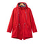 Womens Waterproof Raincoat Casual Basic Outdoors Trench Classic Zipper Long Windbreaker Outdoor Climbing Hooded Tops - Slobuy