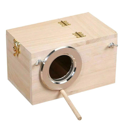 Wood Bird House Nest Birds Breeding Box Bird Parrot Breeding Decorative Cages Pet Accessories Home Balcony Decoration - Slobuy