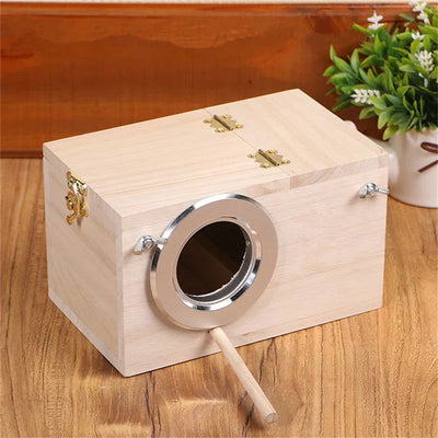 Wood Bird House Nest Birds Breeding Box Bird Parrot Breeding Decorative Cages Pet Accessories Home Balcony Decoration - Slobuy
