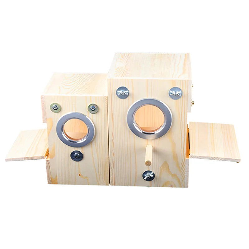 Wood Bird House Nest Birds Breeding Box Bird Parrot Breeding Decorative Cages Pet Accessories Home Balcony Decoration - Slobuy
