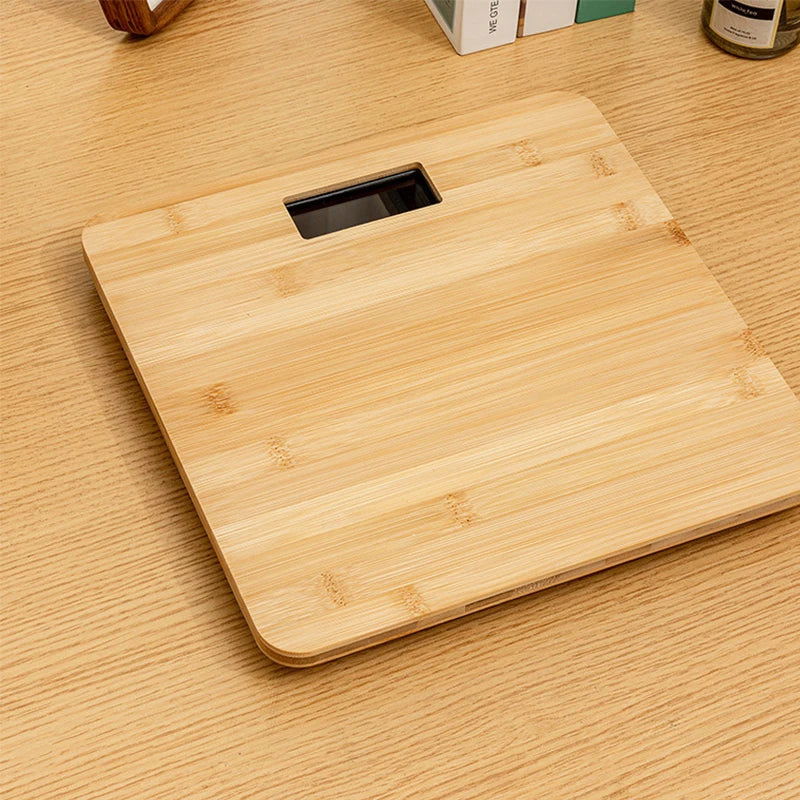 Wood Body Weight Scale Fall-proof Household Precise Smart Body Fat Scale Electronic Weighing Scale LED Digital Bathroom Scale - Slobuy