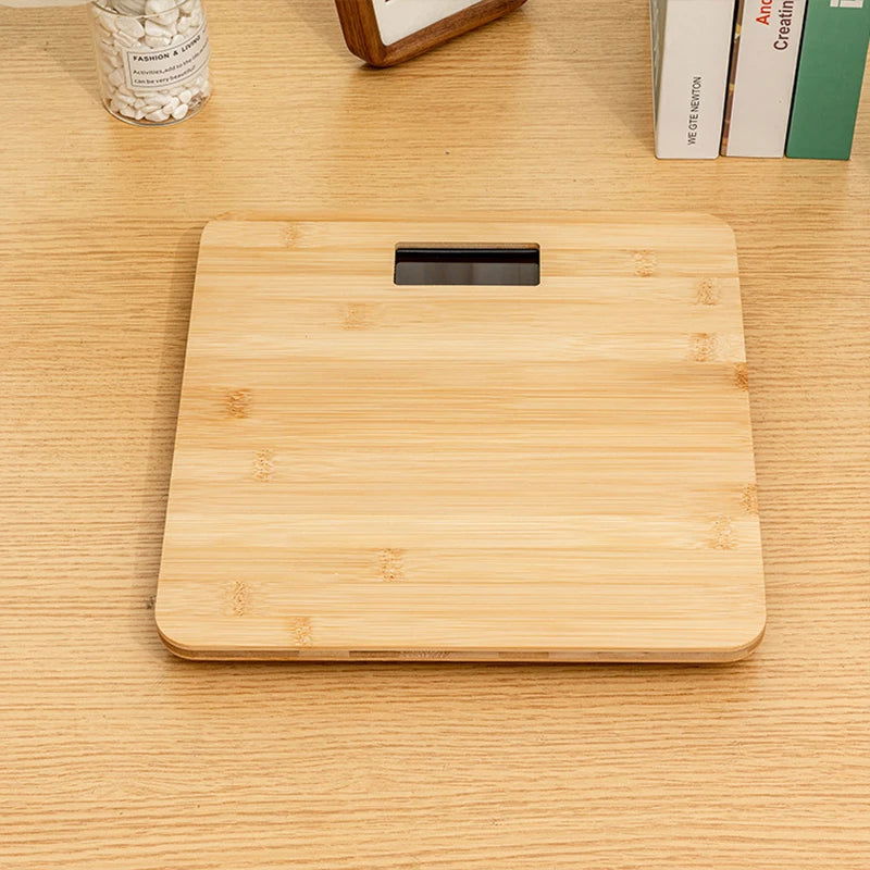 Wood Body Weight Scale Fall-proof Household Precise Smart Body Fat Scale Electronic Weighing Scale LED Digital Bathroom Scale - Slobuy