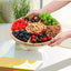 Wooden Divided Serving Trays Food Serving Tray With 5 Dining Grids Round Serving Tray Serving Dishes Perfect For Parties - Slobuy