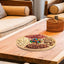 Wooden Divided Serving Trays Food Serving Tray With 5 Dining Grids Round Serving Tray Serving Dishes Perfect For Parties - Slobuy