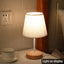 Wooden Table Lamp USB Powered Nightstand Lamp Warm Light Bedside Lamp With Cylinder Lamp Shade Desk Light Bedroom Home Decor - Slobuy