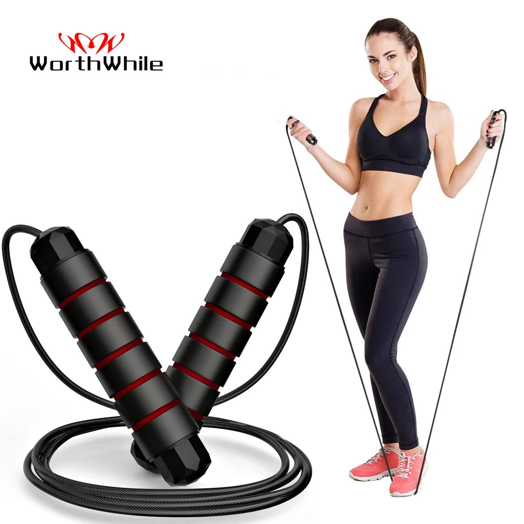 WorthWhile Professional Jump Ropes Speed Crossfit Workout Training MMA Boxing Home Gym Fitness Equipment for Men Women Kids - Slobuy