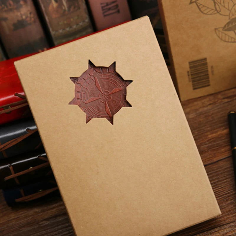 Writing Journal Spiral Notebook Diary Notepad Vintage Nautical Pirate Anchors PU Leather Retro Pendants Note Book Sketchbook - Slobuy