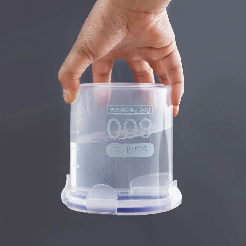 S/M/L/XL Size Transparent Plastic Sealed Food Storage Pots Kitchen Grain Candy Spice Jars Storage Containers For Kitchen - Slobuy