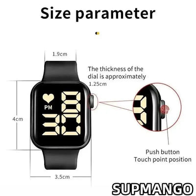 Y14 Digital LED Watches Candy Color Silicone Rubber Touch Screen Digital Watches Women Men Children Bracelet Sports Wristwatch - Slobuy