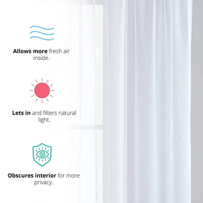 Yeahmart Solid White Yarn Curtain Window Tulle Curtains For Living Room Kitchen Modern Window Treatments Voile Curtains Cortains - Slobuy
