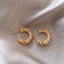 Yerik Vintage Twisted Wave Metal C-Shaped Semicircular Earrings for Women 2023 New Fashion Jewelry Party Luxury Accessories - Slobuy