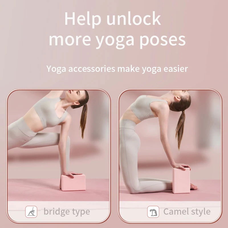 Yoga Blocks,Supportive, Lightweight & Odor Resistant, Yoga Essentials for Yogini,EVA Foam Brick for Beginners, Yogis, Pilates - Slobuy