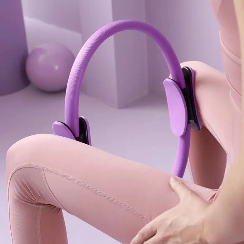 Yoga Fitness Ring Circle Pilates Women Girl Exercise Home Resistance Elasticity Yoga Ring Circle Gym Workout Pilates Accessories - Slobuy