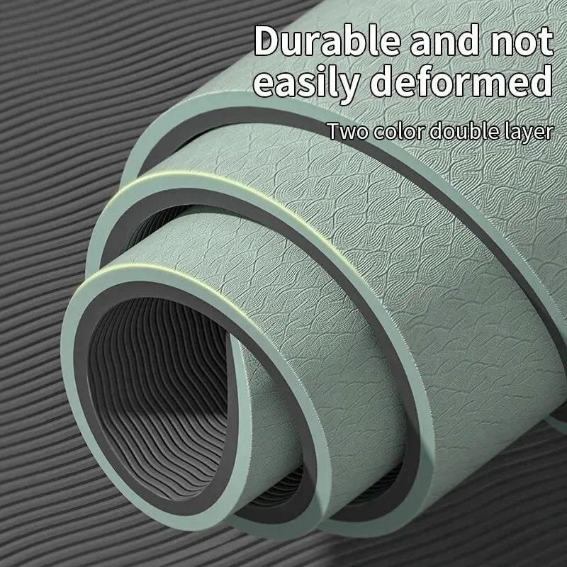 Yoga Mat Non Slip, Eco Friendly Fitness Exercise Mat with Carrying Strap,Pro Yoga Mats for Women,Workout Mats for Home, Pilates - Slobuy