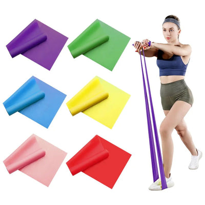 Yoga Pilates Resistance Band Long Training Stretch Bands for Physical Therapy Lower Body home Strength Elastic Exercise Bands - Slobuy