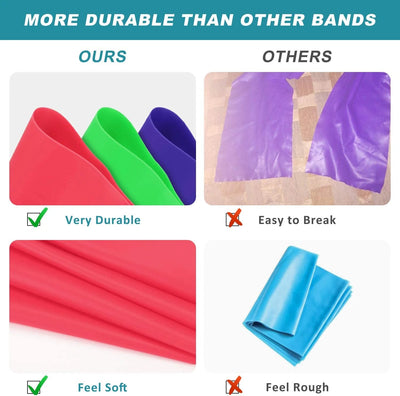 Yoga Pilates Resistance Band Long Training Stretch Bands for Physical Therapy Lower Body home Strength Elastic Exercise Bands - Slobuy