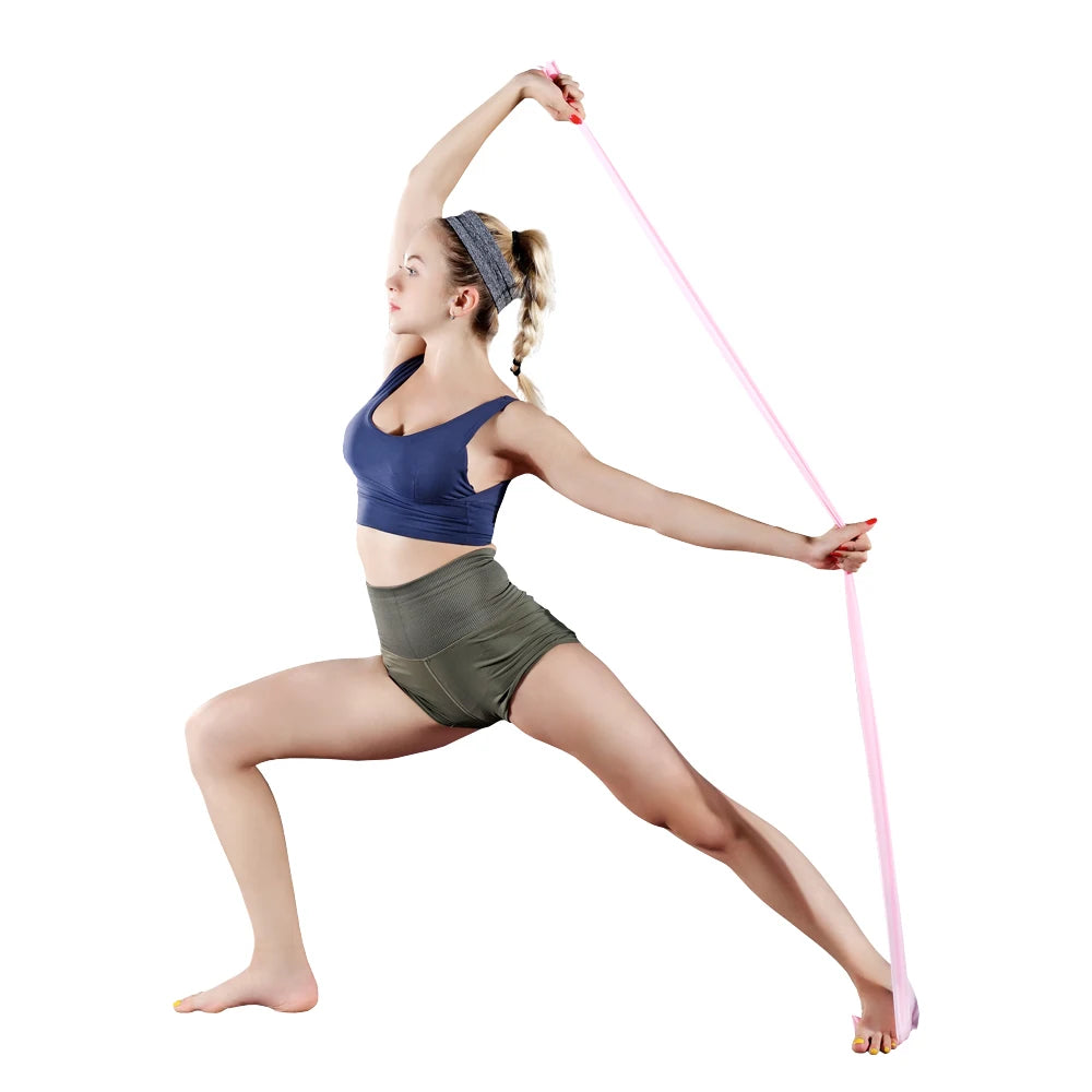 Yoga Pilates Resistance Band Long Training Stretch Bands for Physical Therapy Lower Body home Strength Elastic Exercise Bands - Slobuy