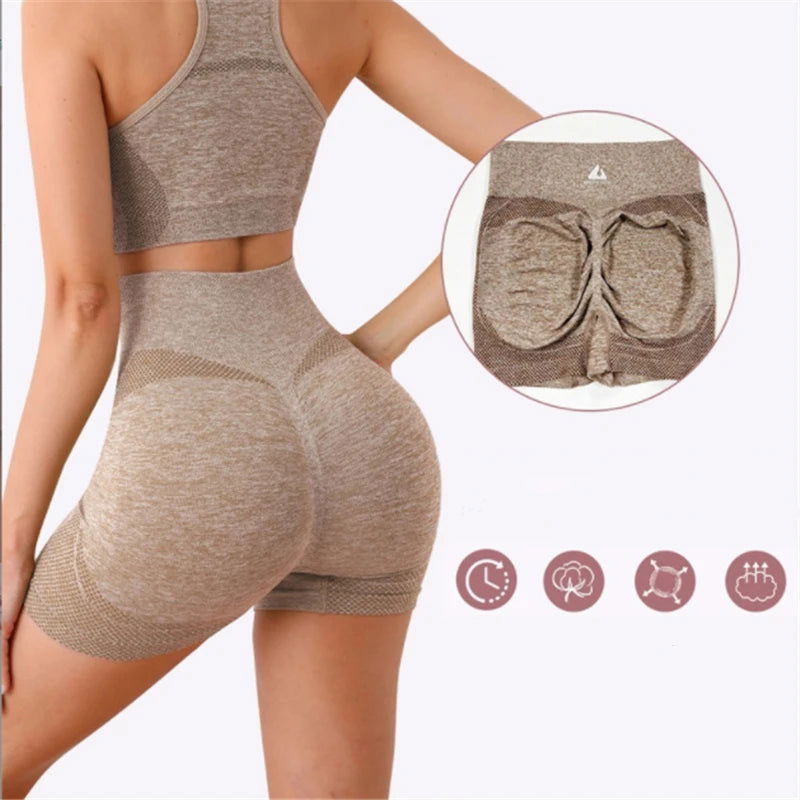 Yoga Set Gym Shorts Women Sport Bras Brassiere Workout Tops for Women Yoga Clothes Fitness Leggings Gym Set Seamless Yoga Sets - Slobuy
