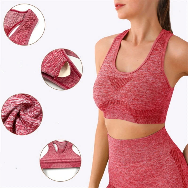 Yoga Set Gym Shorts Women Sport Bras Brassiere Workout Tops for Women Yoga Clothes Fitness Leggings Gym Set Seamless Yoga Sets - Slobuy