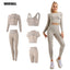 Yoga Set Seamless Women's Sportswear Workout Clothes Athletic Wear Gym Legging Fitness Bra Crop Top Long Sleeve Sports Suits - Slobuy
