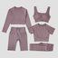 Yoga Set Seamless Women's Sportswear Workout Clothes Athletic Wear Gym Legging Fitness Bra Crop Top Long Sleeve Sports Suits - Slobuy