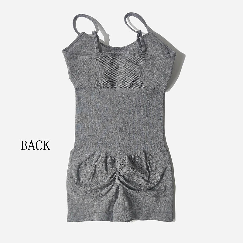Yoga Set Women Fitness Rompers Sexy One Piece Strap Tummy Control Padded Sports Bra Workout JumpSuits Sportswear - Slobuy