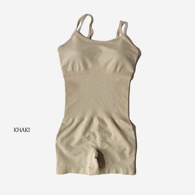 Yoga Set Women Fitness Rompers Sexy One Piece Strap Tummy Control Padded Sports Bra Workout JumpSuits Sportswear - Slobuy