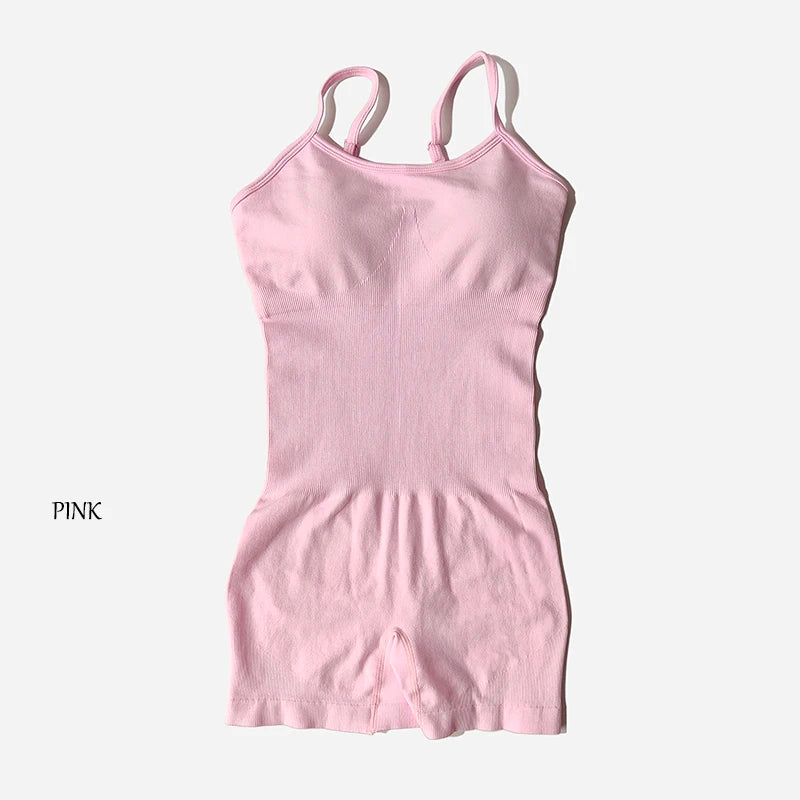 Yoga Set Women Fitness Rompers Sexy One Piece Strap Tummy Control Padded Sports Bra Workout JumpSuits Sportswear - Slobuy