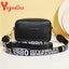 Yogodlns Fashion Small Square Bag For Women PU Leather Shoulder Messenger Bag Letter Strap Crossbody Bag Trendy Handbag Bolsa - Slobuy