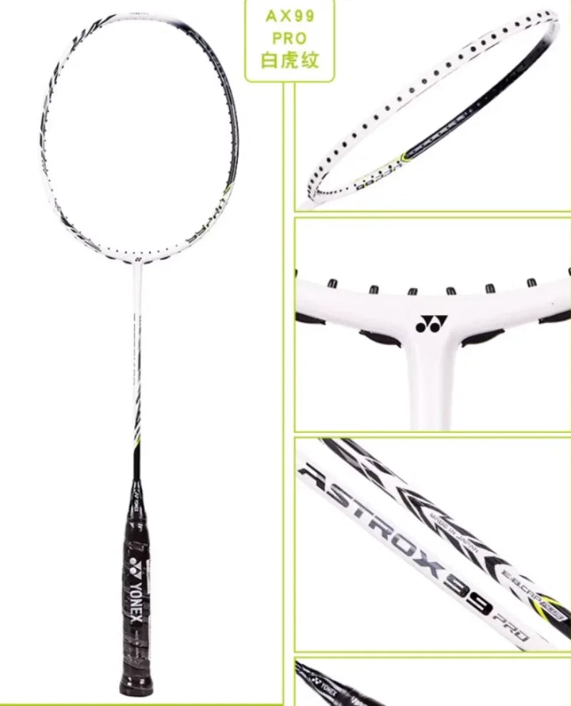 Yonex Badminton Racket AX99 Pro White AX88D Pro Gold AX88S Pro Blue NF1000Z Carbon Fiber Offensive Professional Racket - Slobuy