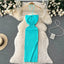 YuooMuoo Chic Fashion Sexy Package Hips Split Knitted Summer Dress Women Slim Elastic Bodycon Party Dress Streetwear Outfits - Slobuy