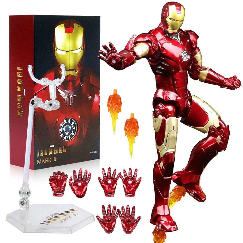 ZD Toys Iron Man Series Joint Movable MK1 MK2 MK3 MK4 MK5 MK6 MK7 MK42 MK43 MK50 Movie Action Figure 7 Inches Mark Dolls - Slobuy