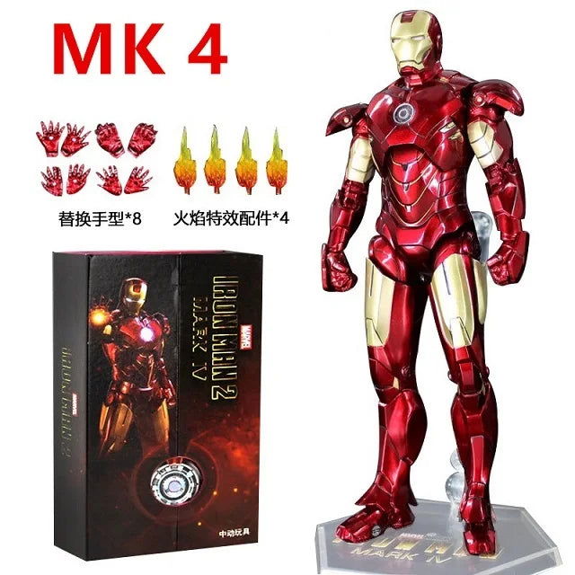 ZD Toys Iron Man Series Joint Movable MK1 MK2 MK3 MK4 MK5 MK6 MK7 MK42 MK43 MK50 Movie Action Figure 7 Inches Mark Dolls - Slobuy