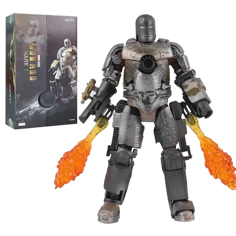 ZD Toys Iron Man Series Joint Movable MK1 MK2 MK3 MK4 MK5 MK6 MK7 MK42 MK43 MK50 Movie Action Figure 7 Inches Mark Dolls - Slobuy