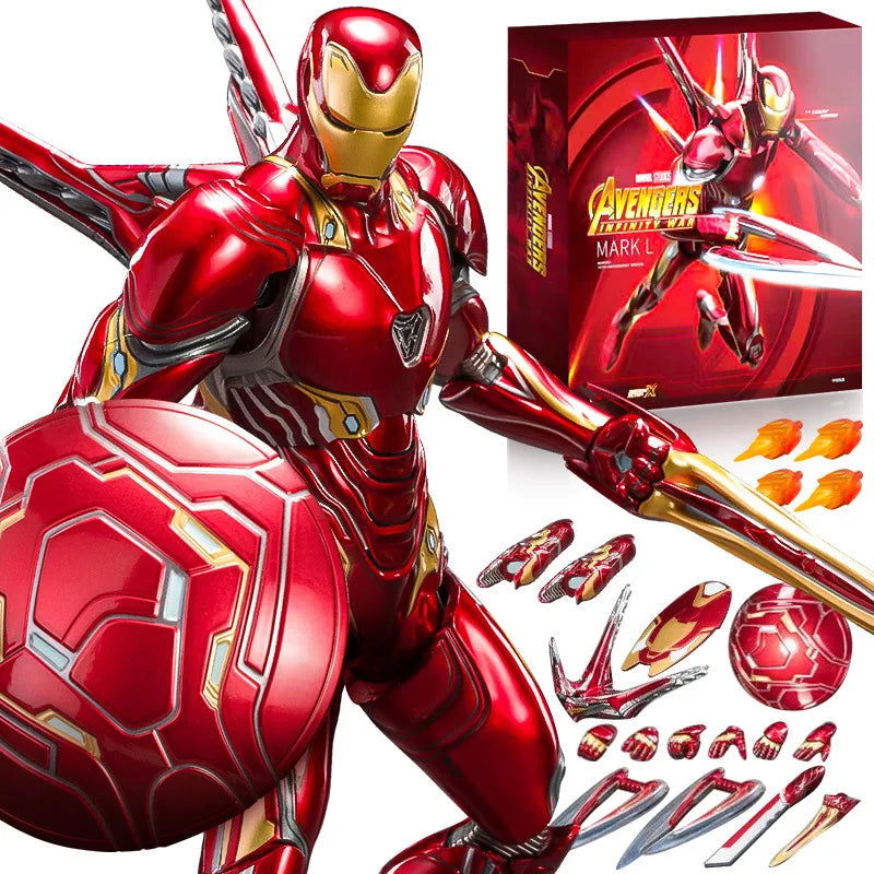 ZD Toys Iron Man Series Joint Movable MK1 MK2 MK3 MK4 MK5 MK6 MK7 MK42 MK43 MK50 Movie Action Figure 7 Inches Mark Dolls - Slobuy