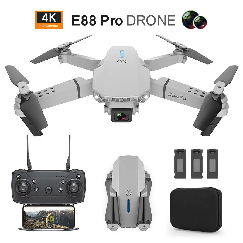 ZHENDUO E88 Pro New WIFI FPV Drone Wide Angle HD Height Hold RC Foldable Quadcopter Helicopter - Slobuy
