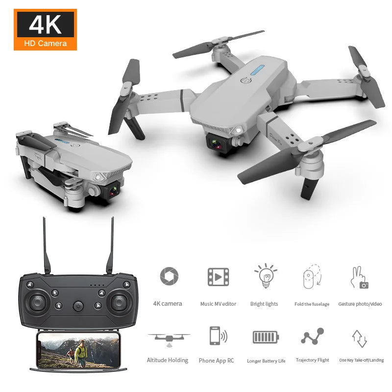 ZHENDUO E88 Pro New WIFI FPV Drone Wide Angle HD Height Hold RC Foldable Quadcopter Helicopter - Slobuy