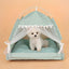ZK20 Pet Dog Tent House Floral Print Enclosed Cat Tent Bed Indoor Folding Portable Comfortable Kitten Bed Kennel For Small Pets - Slobuy