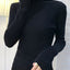 ZOKI New 2024 Women Pullover Turtleneck Sweater Autumn Long Sleeve Slim Elastic Korean Simple Basic Cheap Jumper Solid Color Top - Slobuy