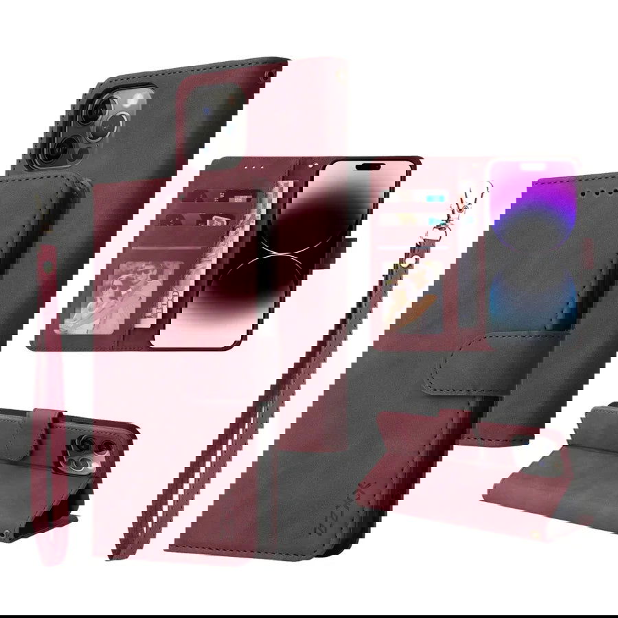 ZZXX Leather Wallet Phone Case For iPhone 15 Pro Max 14 13 Mini 12 11 XS XR X SE 2022 8 7 6 6s Plus Flip Card Slot Holder Cover - Slobuy