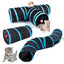 Zhenstore Treasure Interactive Pet Toy Cat Tunnel Rainbow Tunnel Running Track Rolling Dragon Cat Nest Polyester Material - Slobuy