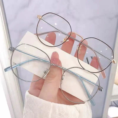 Zilead Anti Blue Light Metal Polygons Myopia Glasses Women Men Computer Myopic Optical Eyeglasses Unisex Goggle - Slobuy