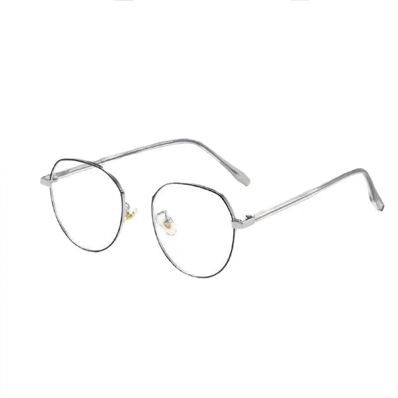 Zilead Anti Blue Light Metal Polygons Myopia Glasses Women Men Computer Myopic Optical Eyeglasses Unisex Goggle - Slobuy