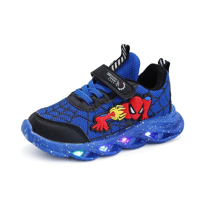 Fashion New Spiderman Baby Boys Sneakers Spring/autumn Children's Shoes Lighted Sneaker Trendy Kids Boy Sports Casual Shoes - Slobuy
