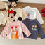 Trendy Brand Disney Children T-shirt Long-sleeved Tops Spring/autumn Clothing Kids Bottoming Shirt Cartoon Crewneck Girl Blouse - Slobuy