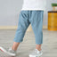 children t shirts fashion linen pleated boys t shirt children t-shirt 2023 summer baby boys girls t-shirt children clothes kids - Slobuy